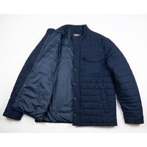 Faherty Teton Valley Jacket Men's XL Primaloft Quilted Full Zip Snap Navy Blue